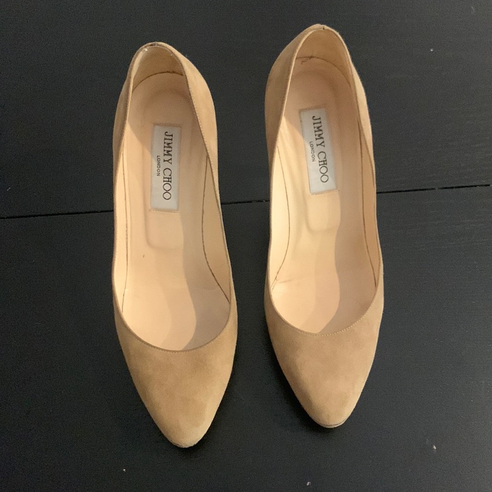 Jimmy Choo Pumps - Tan, Suede
